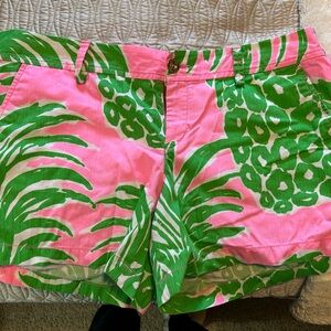 Lilly Pulitzer Tropical Pink and Green Shorts